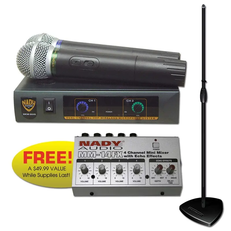 Tour Grade Mic Stand Plus Wireless Mic Package