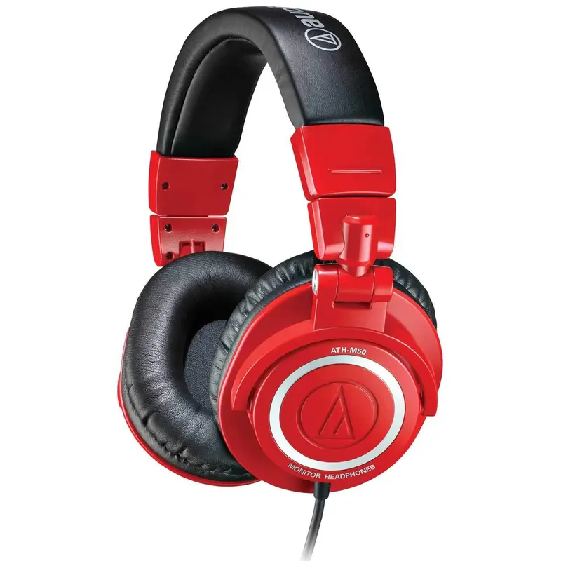 Audio Technica ATHM50RD Ltd Edtn Dj Headphones-Red