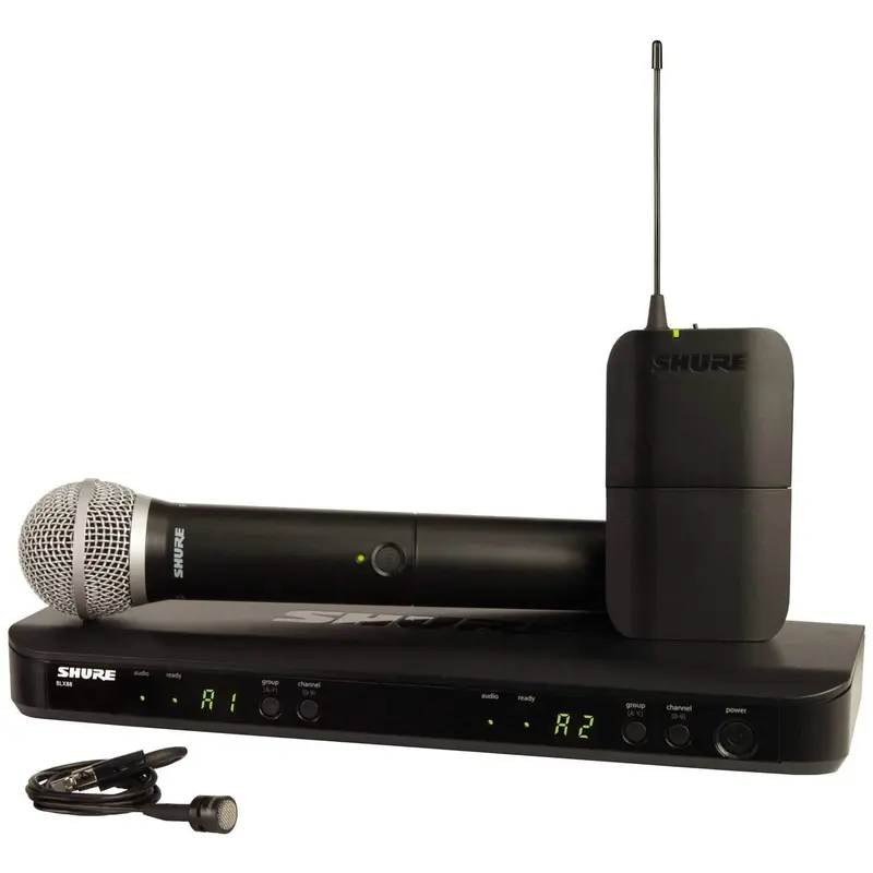 Shure BLX1288PG85 Wireless Combo Lav/Handheld Sys