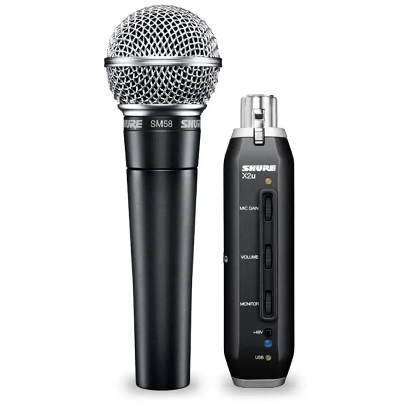 Shure SM58X2U SM58 Microphone-X2U USB Adapter Pack