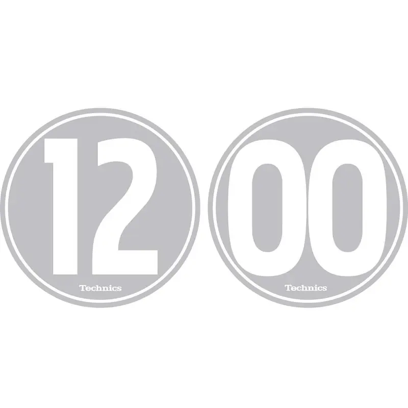 Technics 1200 Slipmat White/Silver (Pair)