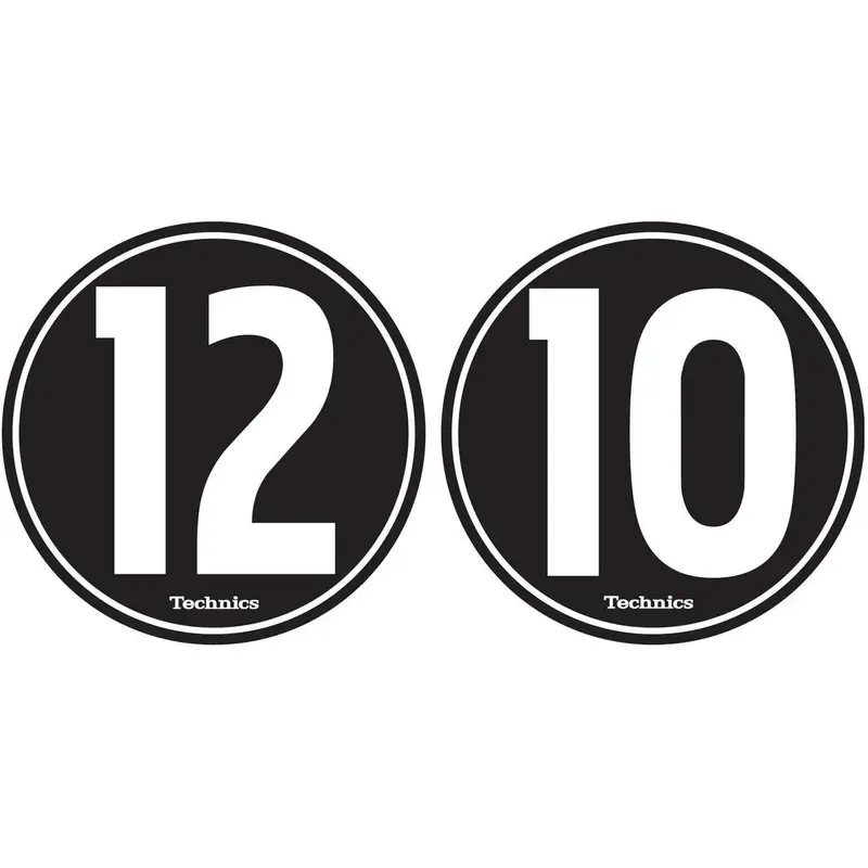 Technics 1210 Slipmat White/Black (Pair)