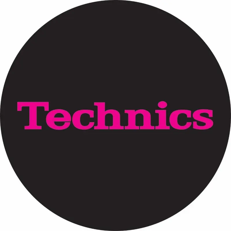Technics Non Glow Slipmat Pink/Black (Pair)
