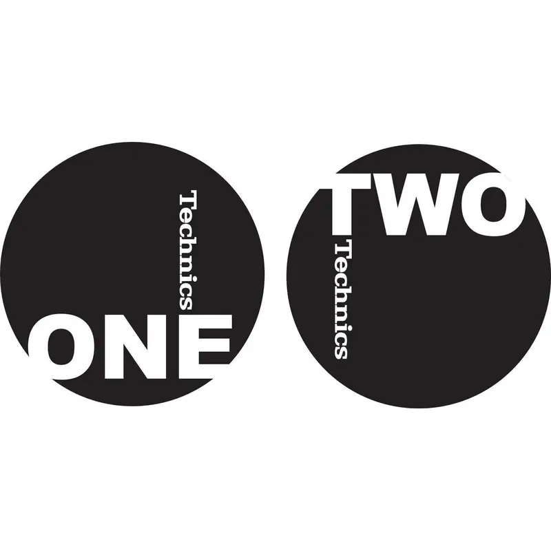 Technics One Two Slipmat White/Black (Pair)