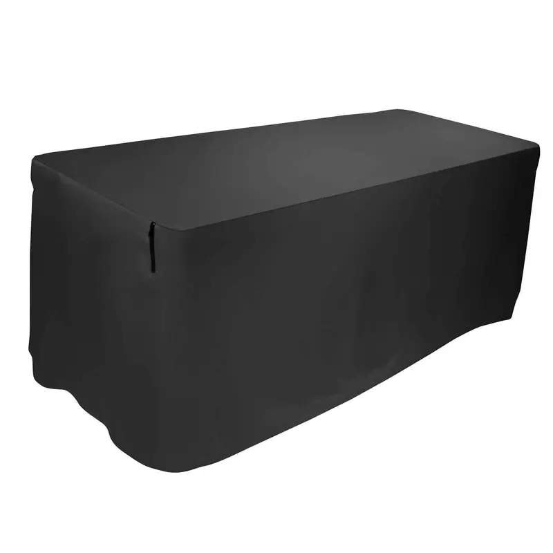 Ultimate USDJ-5TCB 5 Ft DJ/Entertainers Table Cover Black