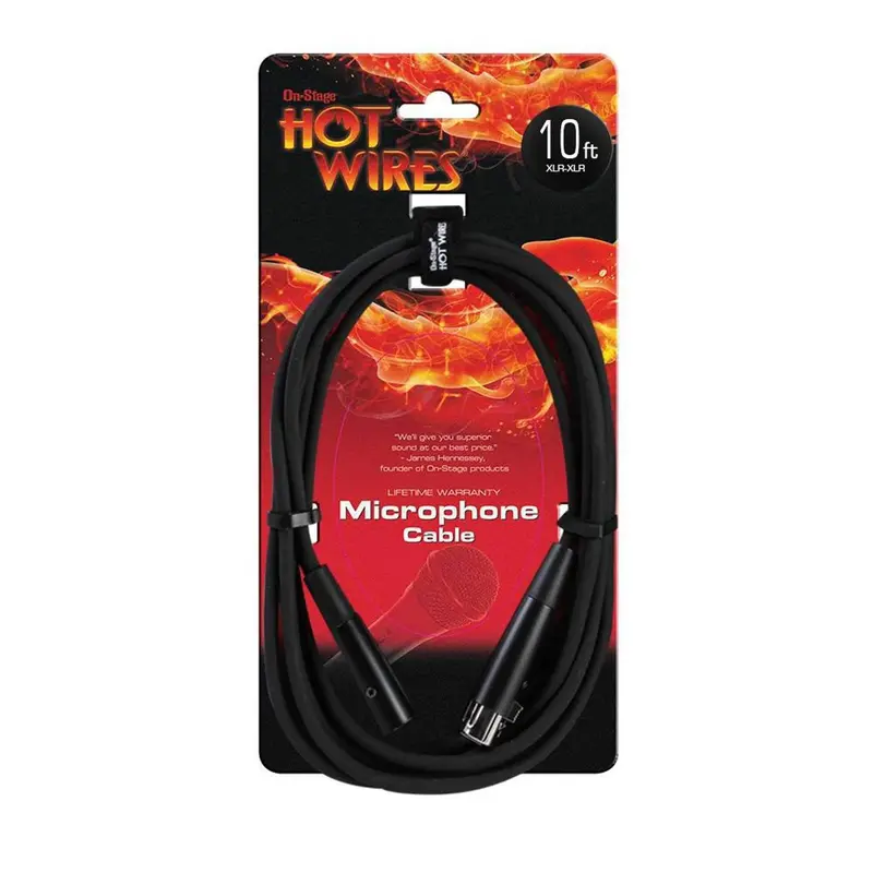 On-Stage Microphone Cable 10Ft XLR To XLR