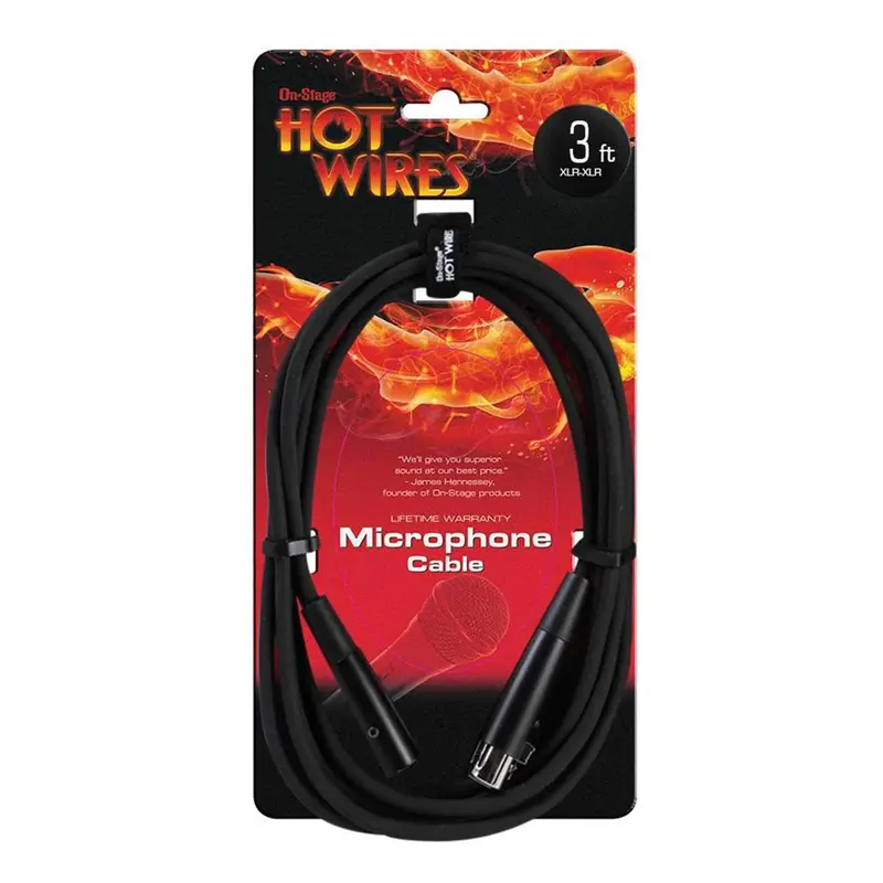 On Stage Microphone Cable 3Ft XLR To XLR