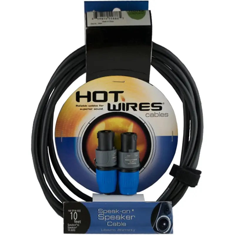Hot Wires Tour Grade 25 Ft Speaker Cable Speakon to Speakon