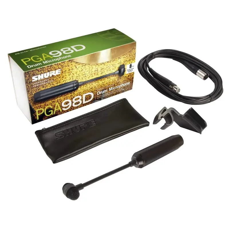 Shure PGA98D Condenser Gooseneck Drum Microphone with XLR Cable