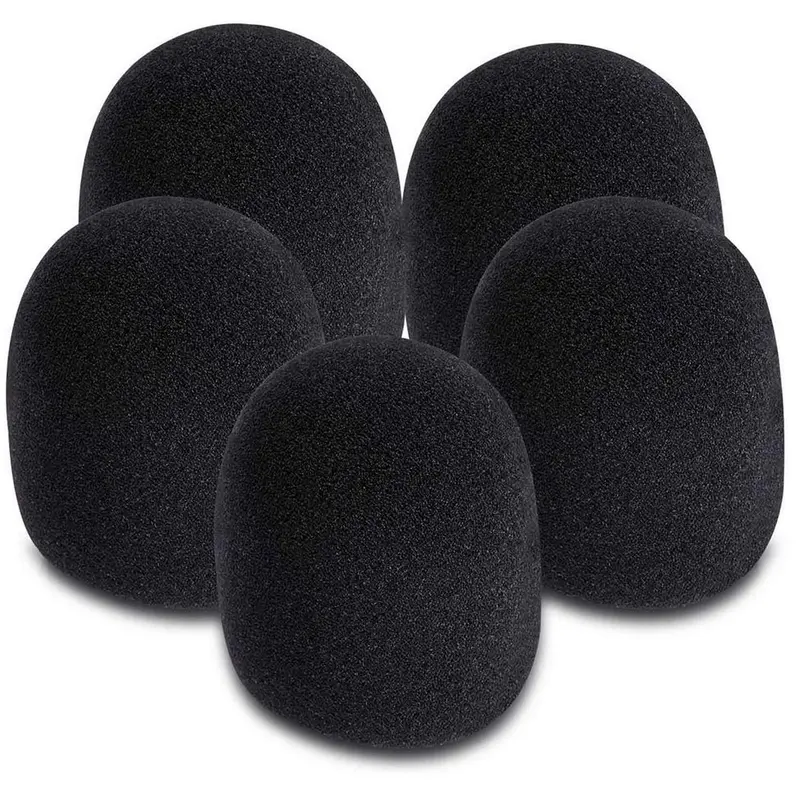 On-Stage Black Microphone Windscreen 5 Pack
