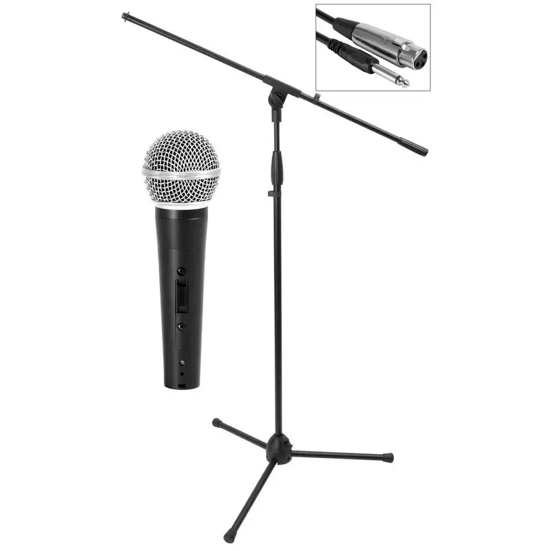 On-Stage MS7500 Mic Stand Pak with Handheld Mic
