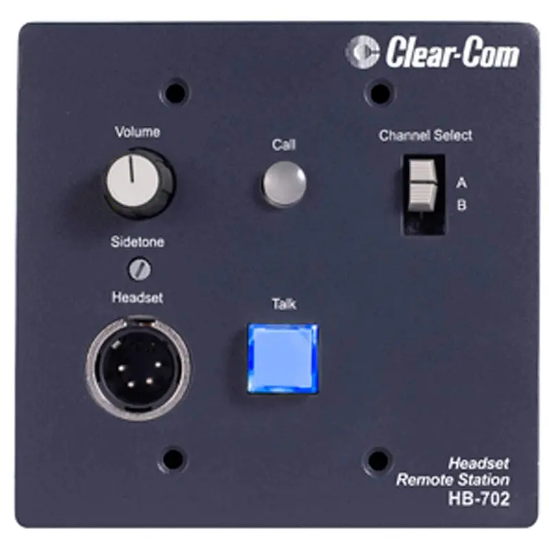 Clear-Com 2-Channel Flush-Mount Headset Station