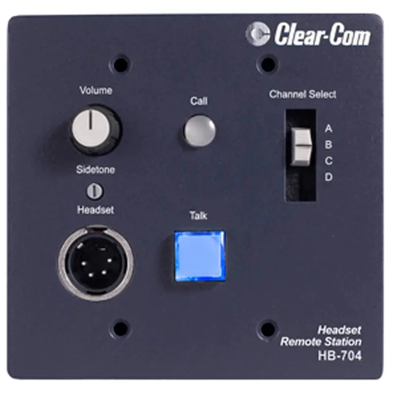 Clear-Com 4-Channel Flush-Mount Headset Station