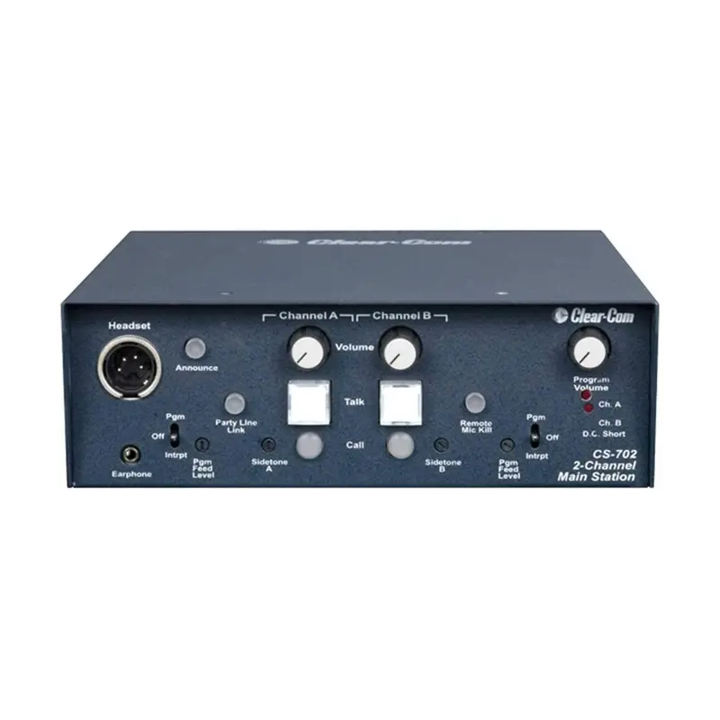Clear-Com CS-702 2-Channel Portable Headset Main Station