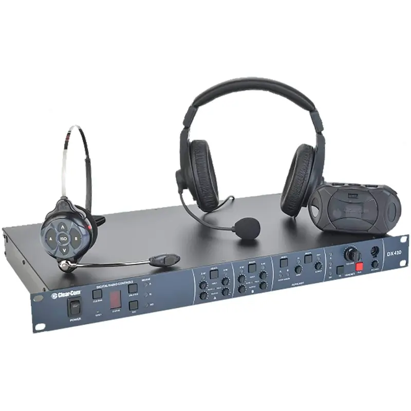 Clear-Com DX410 Belt Pack System with CC-15 Headsets