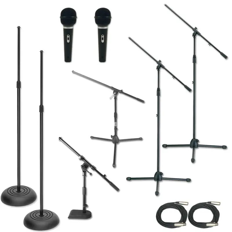 Economy Stage Stand Microphone And Cable Pack