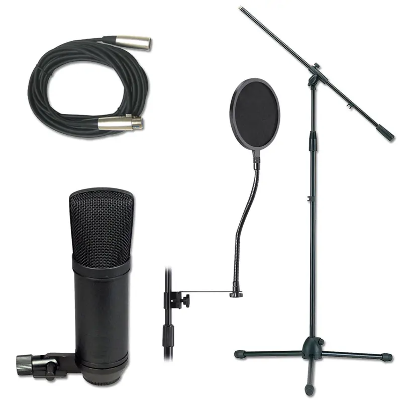 Economy Studio Microphone Stand And Cable Pack