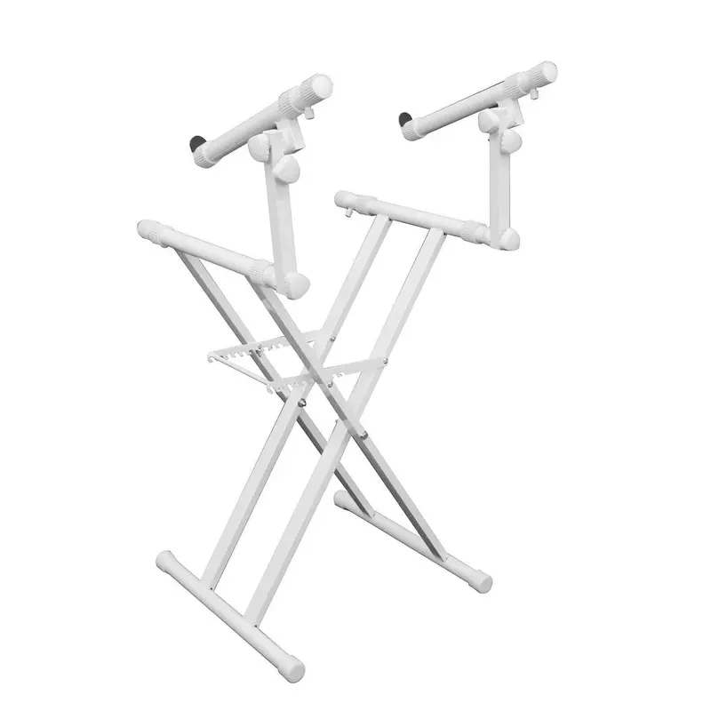 Odyssey LTBXS2WHT Double Tier Luxe White X Stand