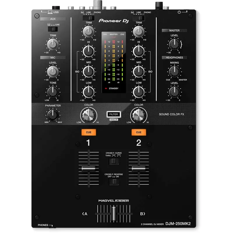 Pioneer DJ DJM-250MK2 2-Channel DJ Mixer
