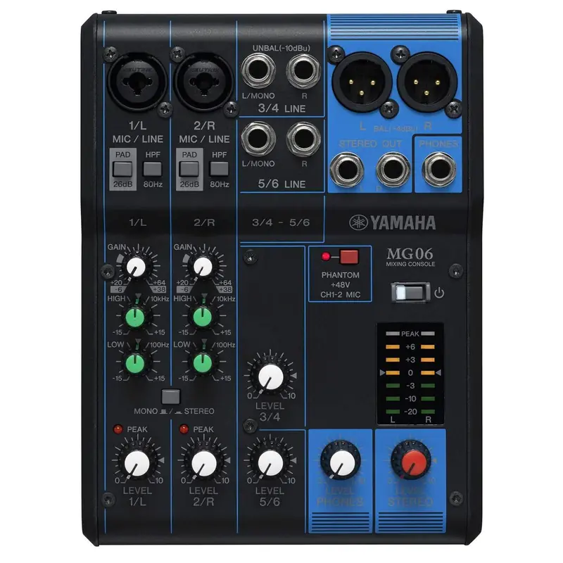 Yamaha MG06 6-Channel Analog PA Mixer