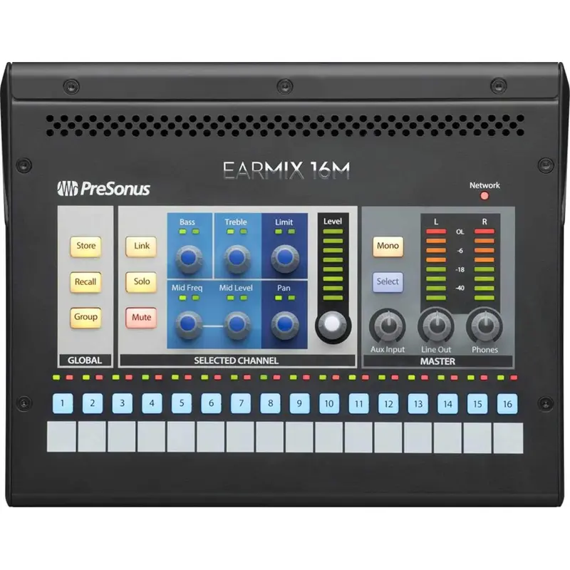 PreSonus EarMix 16M 16x2 AVB-networked Personal Monitor Mixer