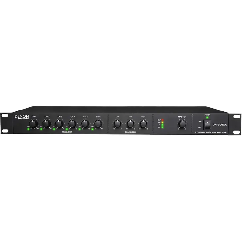 Denon Pro DN-306XA 6-Channel Mixer with Amplifier