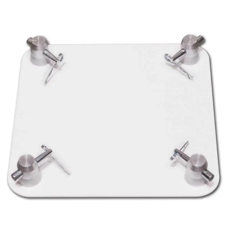 Global Truss SQ-4137 White Lighting Truss 1' x 1' F34 Base Plate