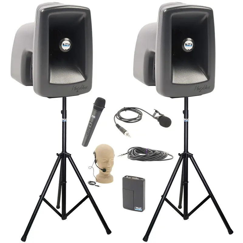 Anchor Audio 545229 MegaVox Pair COMP 2 - Handheld / Lapel / Headband Wireless Microphones