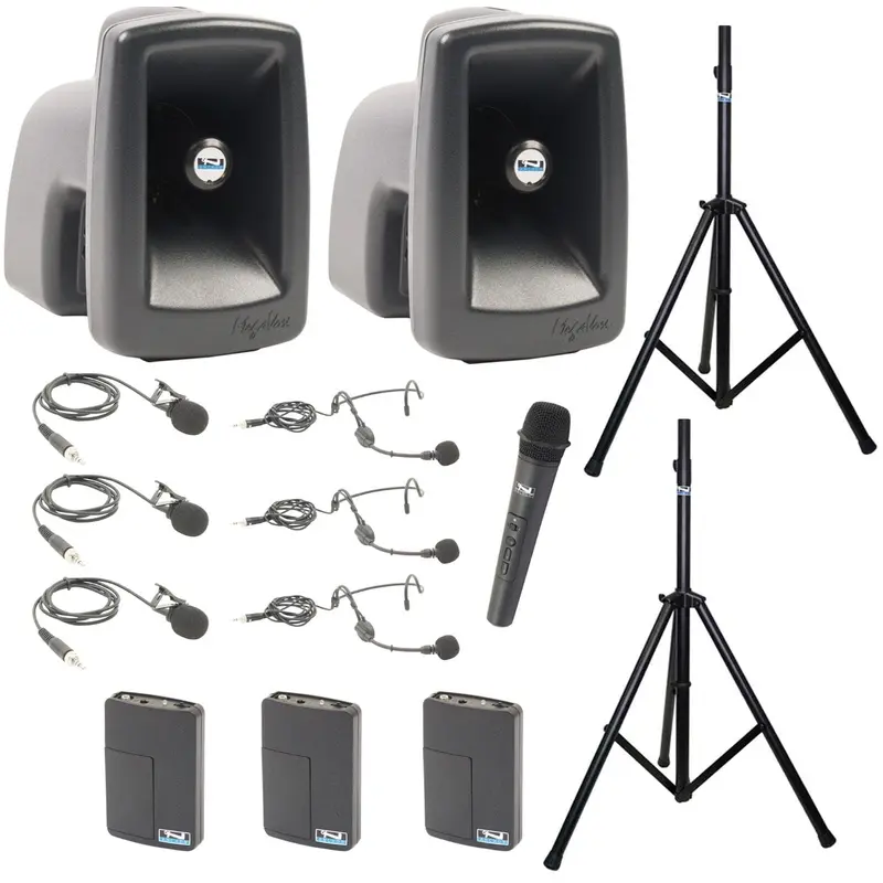 Anchor Audio 560419 MegaVox Pair AIR X4 - Anchor-Air / 1x Handheld / 3x Lapel / 3x Headband Mics