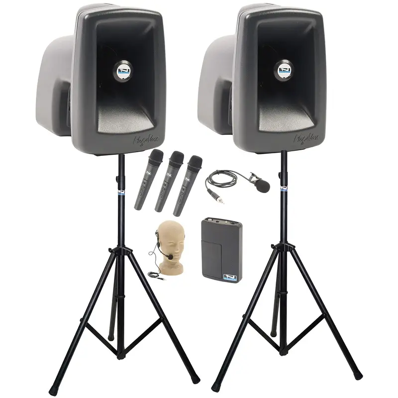 Anchor Audio 560439 MegaVox Pair AIR X4 - Anchor-Air / 3x Handheld / 1x Lapel / 1x Headband Mics