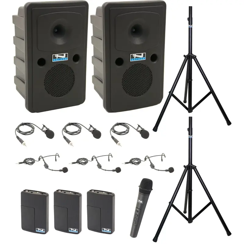 Anchor Audio 660419 Go Getter 2 Pair AIR X4 - Anchor-Air / Handheld / 3x Lapel / 3x Headband Mics