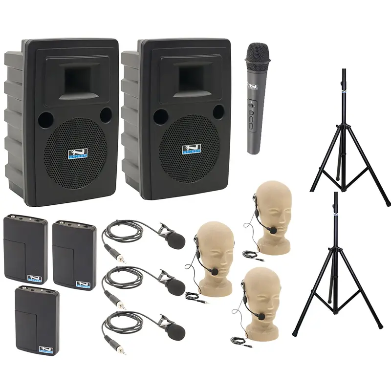 Anchor Audio 760419 Liberty 2 Pair LIB2-AIR X4 - Anchor-Air / 1 Handheld / 3 Lapel / 3 Headband Mics