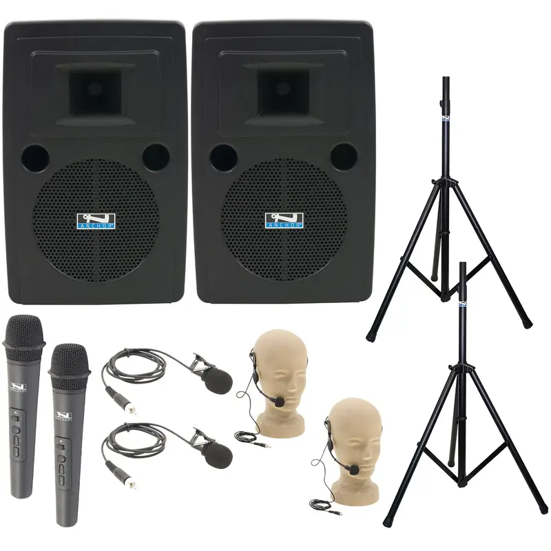 Anchor Audio 760429 Liberty 2 Pair LIB2-AIR X4 - Anchor-Air / 2 Handheld / 2 Lapel / 2 Headband Mics