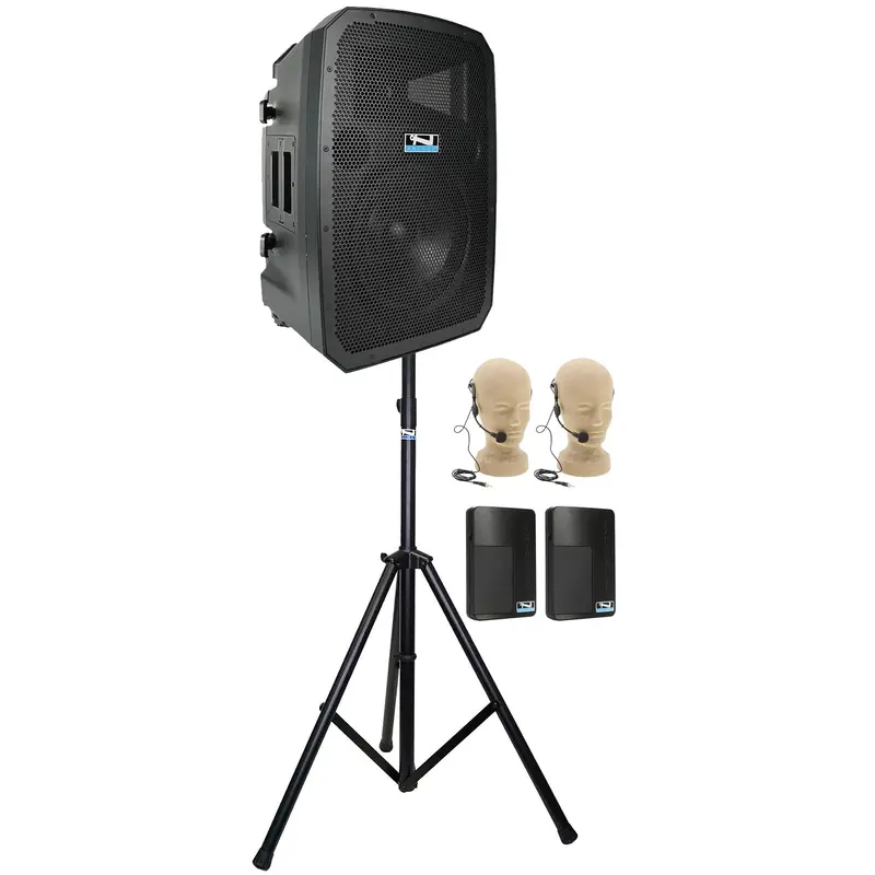 Anchor Audio 786250 Liberty 3 Hub System - AnchorLink 3 / AnchorFlex / 2x Headband Mics / Stand