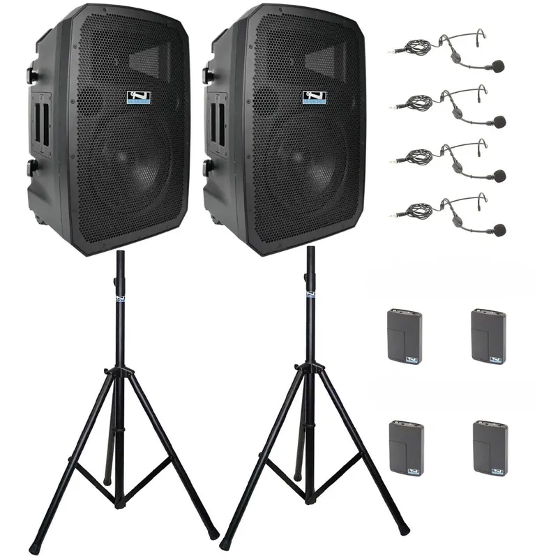 Anchor Audio 788450 Liberty 3 Dual Hub - AnchorLink 3 / AnchorFlex / 4x Headband Mics / Stands