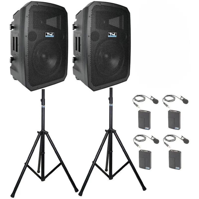 Anchor Audio 788460 Liberty 3 Dual Hub - AnchorLink 3 / AnchorFlex / 4x Lapel Mics / Stands