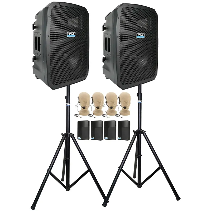 Anchor Audio 789450 Liberty 3 Hub Connect Set - AnchorLink 3 / AnchorFlex / 4 Headband Mics / Stands