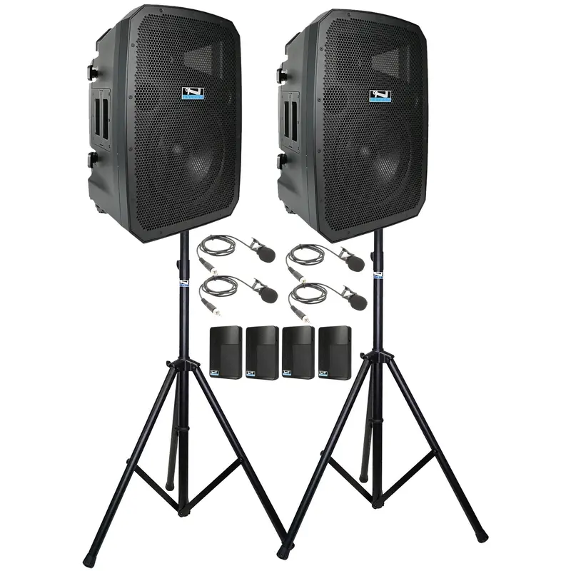 Anchor Audio 789460 Liberty 3 Hub Connect Set - AnchorLink 3 / AnchorFlex / 4x Lapel Mics / Stands