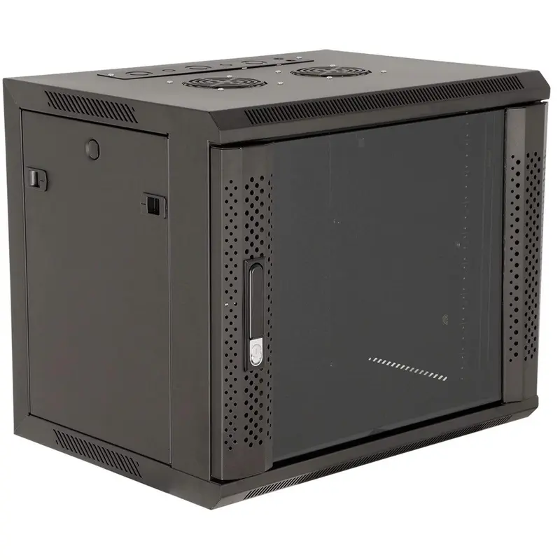 Gator GRW1009509 9U Fixed Wall Rack with Glass Door