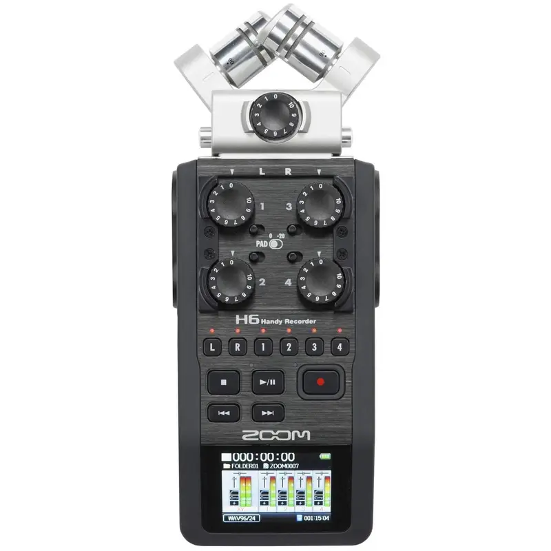 Zoom H6 Handheld Mobile Portable Field Recorder