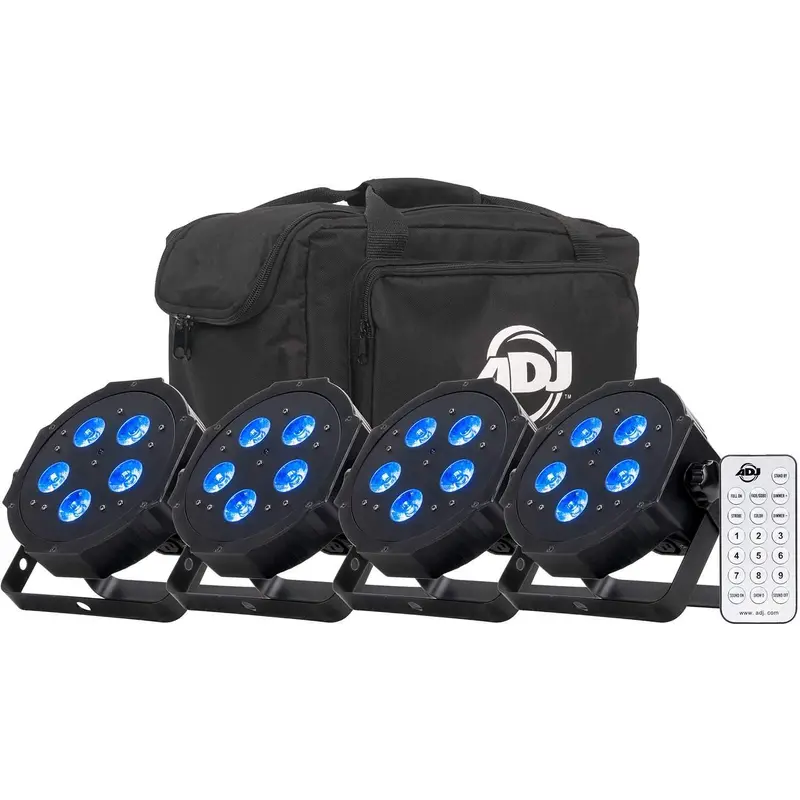 ADJ American DJ Mega Flat Hex Pak Par Lighting Kit with Bag