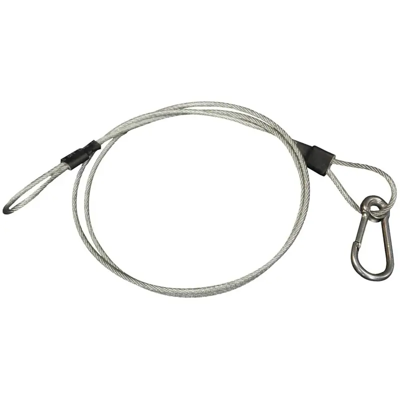 Steel 30-Inch Light Fixture Safety Cable with Latch