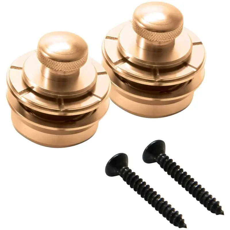 Hennessey Gold Metal Designer Guitar Strap Locks