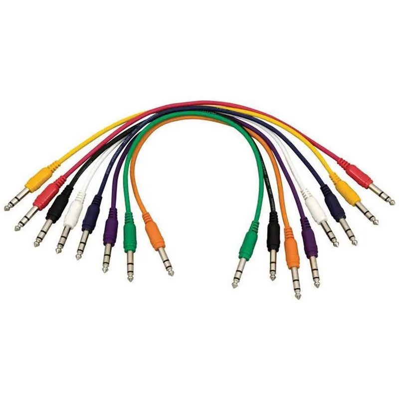 On Stage 1/4 Straight Patch Cable (8 Pack)