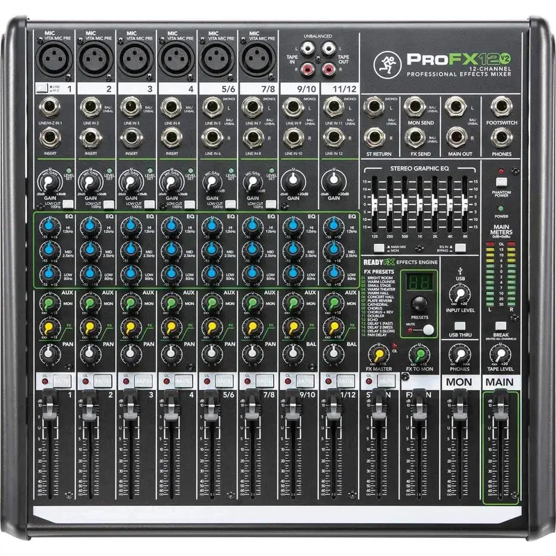 Mackie ProFX12v2 12-Channel PA Mixer with USB & FX