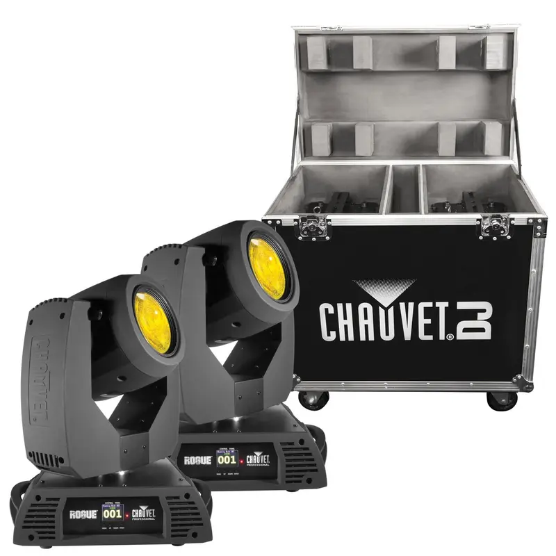 Chauvet Rogue R2 Beam 2 Pack With Flight Case