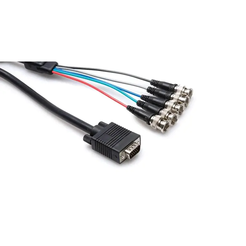 Hosa RGB-510 VGA Breakout DE15 to 5x BNC 10 Ft