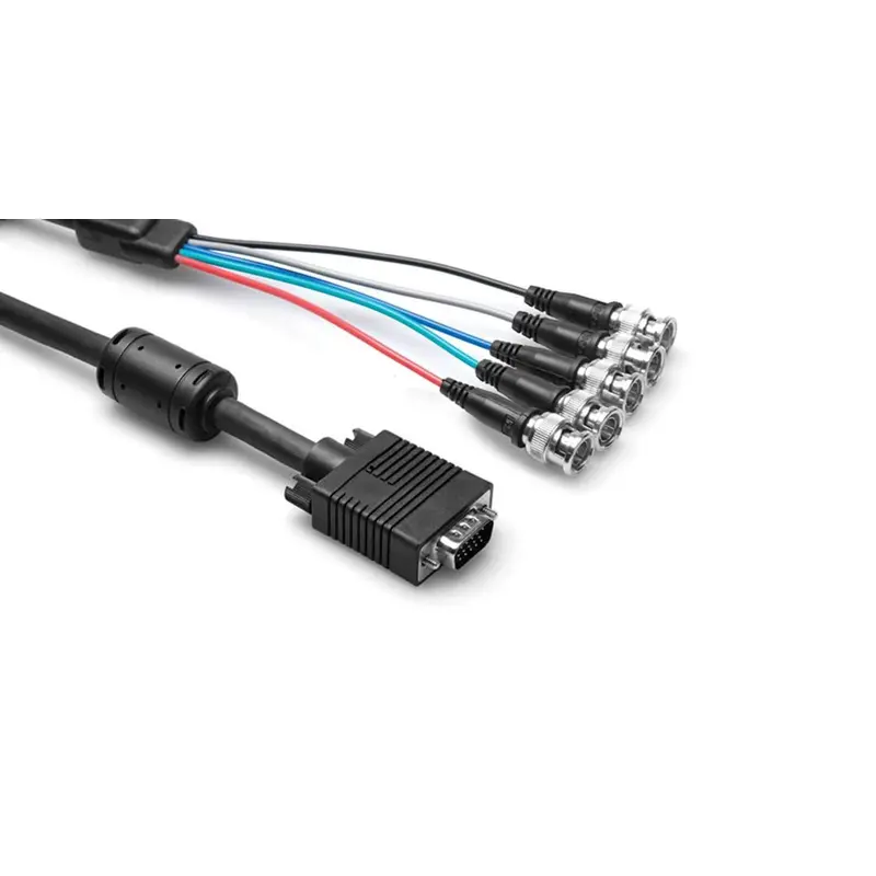 Hosa RGB-520FE VGA Breakout BNC Ferrite Bead 20 Ft