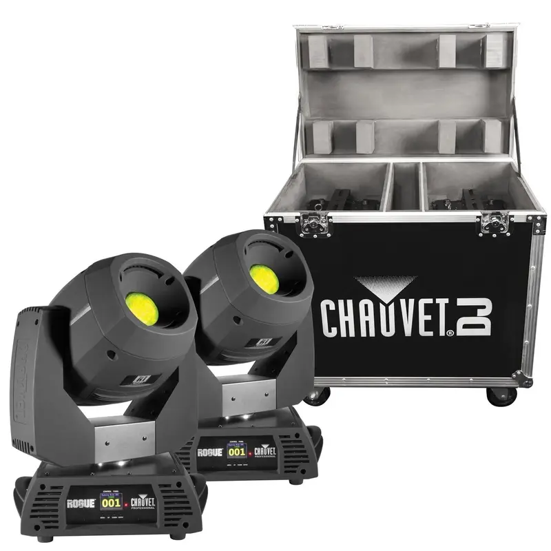 Chauvet Rogue R1 LED Spot 2 Pack with Flight Case