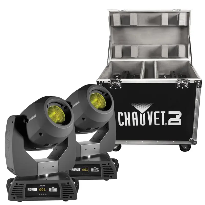Chauvet Rogue R2 LED Spot 2 Pack with Flight Case